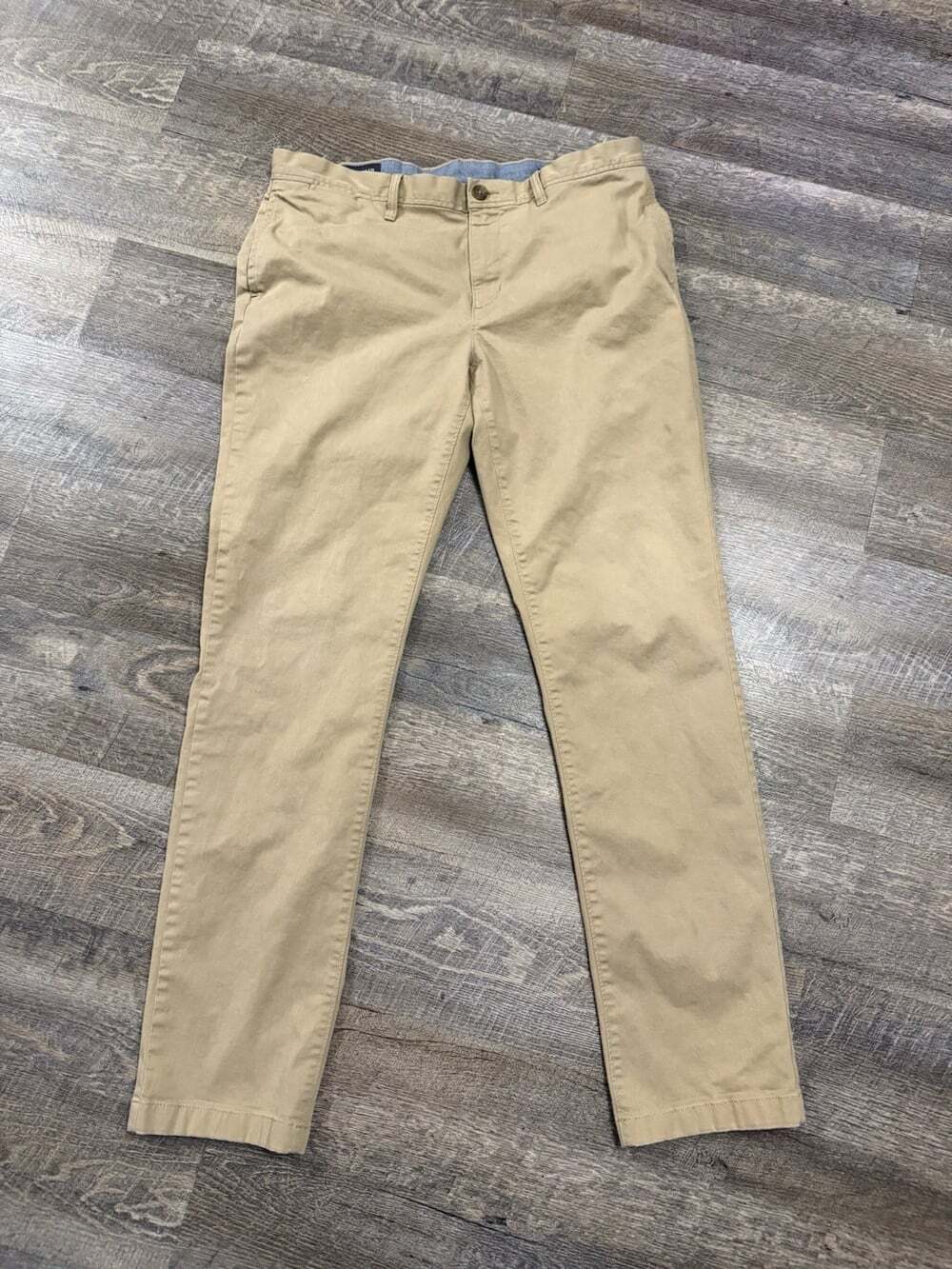 Wallin & Bros. Straight Leg Chino Pants Mens 36x34 Beige Brown Khaki